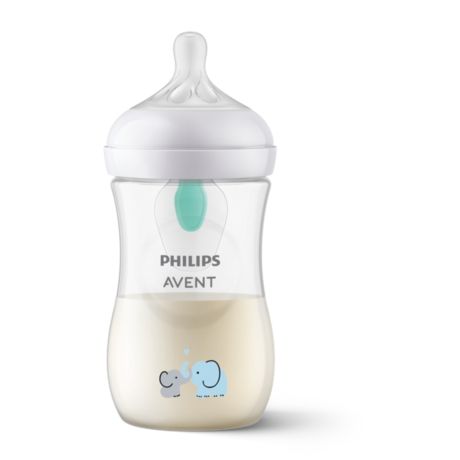 SCY673/81 Philips Avent Natural Response בקבוק לתינוק עם שסתום ה-AirFree, איור דוב