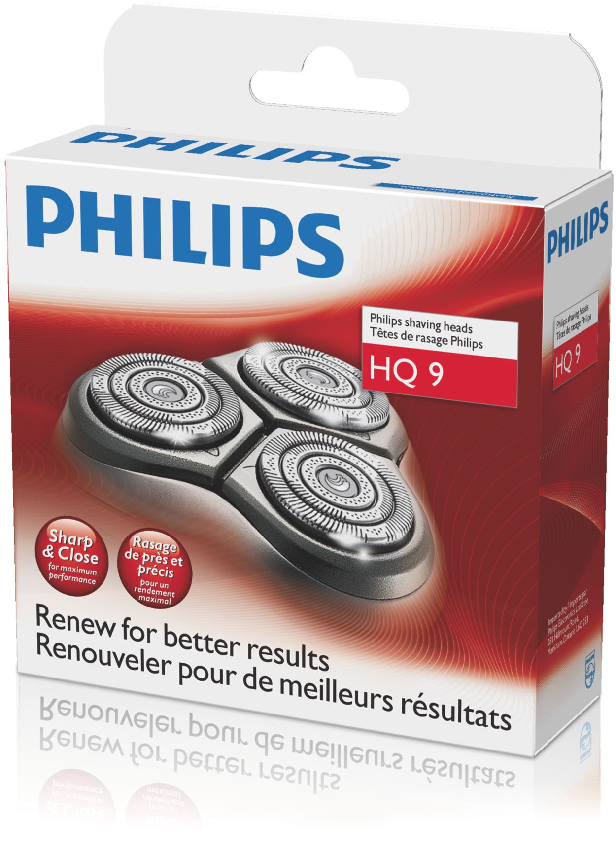 3 Têtes De Rasoir Pour Philips – Compatible HQ7360, HQ7390, Etc. – Acier Inox – Neuf