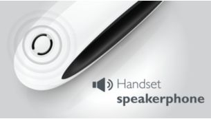 Handset speakerphone allows you to talk hands-free