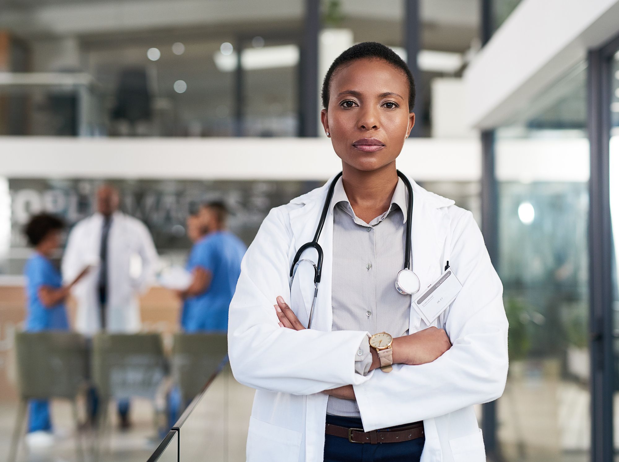 Healthcare professional standing in hospital representing Future Health Index South Africa research
