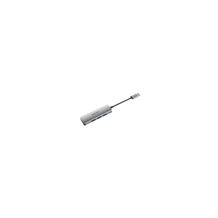 USB-A 插座集线器扩展到 4 端口迷你集线器。
