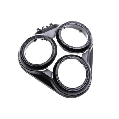 Keeps shaving heads in position