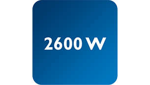 2600 W voor snelle opwarming en krachtige uitvoering