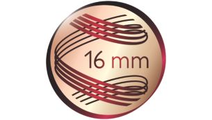 Tang van 16 mm voor strakke krullen en pijpenkrullen