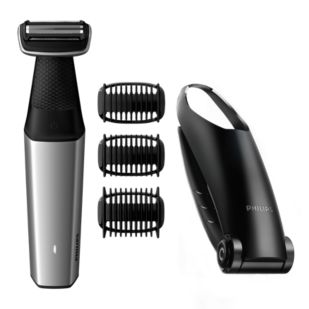 Philips Bodygroom Series 5000 Showerproof body trimmer &amp; shaver with 4 accessories