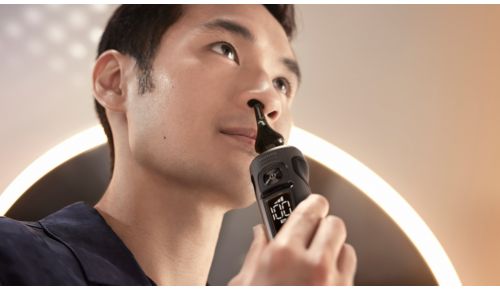 Rifinitore ad aggancio per i peli del naso e delle orecchie