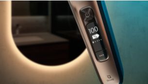 צג OLED להתראות SkinIQ ומכונת גילוח דינמיות
