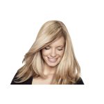 Cabello liso y brillante de forma sencilla