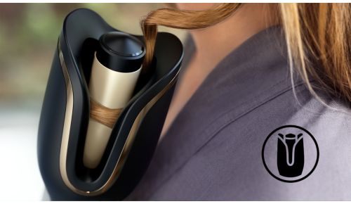 Åbent design med naturligt flow giver perfekte krøller uden belastning