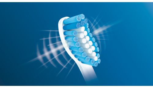 Innovative bristle design softly sweeps plaque away