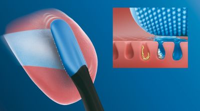 Lengvai pasiekite kiekvieną liežuvio dalį