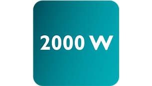 Potencia de hasta 2000 W para una salida de vapor fuerte y constante