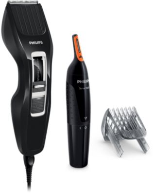 Hairclipper 3000 Hårklipper, ikke-opladelig (inkl. næsehårstrimmer) &lt;br> HC3410/85 | Philips