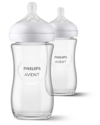 Bild von Philips Natural Response - Babyflasche aus Glas 1M+ 240ml 2er-Pack - SCY933/02
