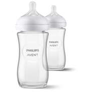 Natural Response Set de biberoane de sticlă pentru nou-născuţi