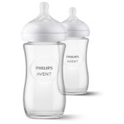 Avent Natural Response Babyflasche aus Glas 240ml, mittlere Durchflussrate