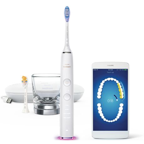 HX9917/88 Philips Sonicare DiamondClean Smart 9400 Brosse à dents électrique avec application - Blanche