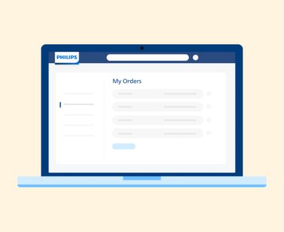 Open laptop illustration showing my orders