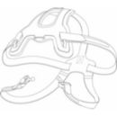 PerformaTrak Full Face Mask CapStrap Headgear CapStrap headgear with ball and socket clips, Adult (one size), 5 pack