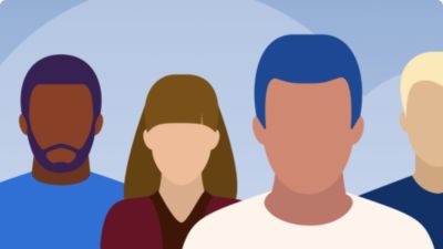 Various patient faces illustration