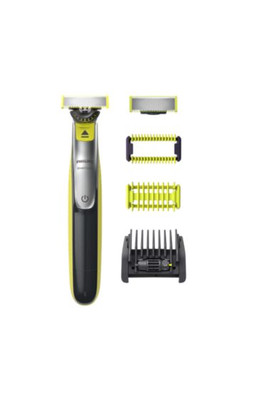  Philips Norelco OneBlade 360 - Maquinilla de afeitar eléctrica  híbrida y recortadora de barba para hombres con peine de rastrojos 5 en 1 y  kit de recortadora de vello corporal, QP2834/70 