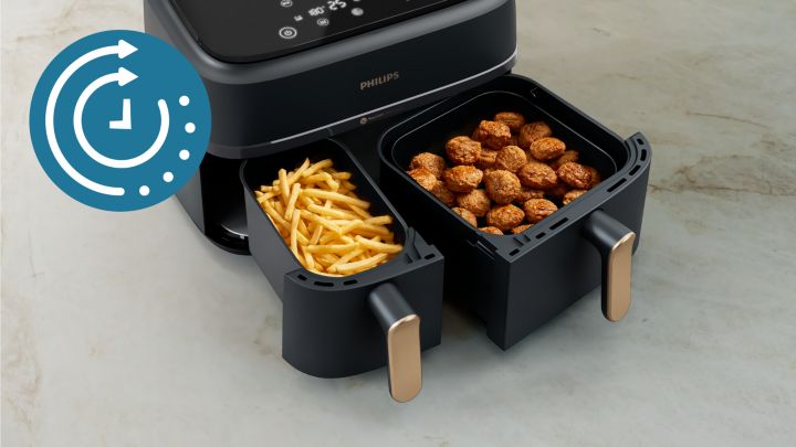 Video-Miniaturansicht des Philips Airfryer mit zwei Körben, Produktvideo