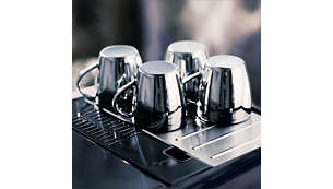 Koppvarmer i rustfritt stål for at kaffen holder seg lengre varm