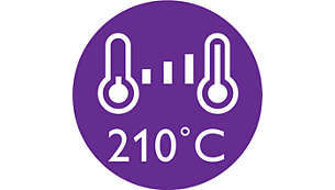 210 °C-os, fodrászszalonokban is használt hőmérséklet a tökéletes eredményért
