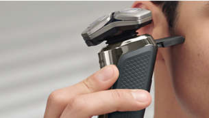 Pop-up trimmer for mustache and sideburns