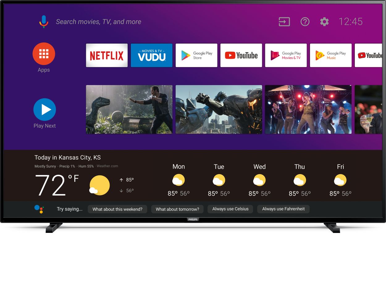 Philips 75 Class 4K Android Smart TV with Google Assistant 