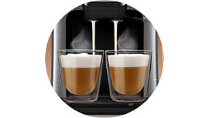 Alleen SENSEO® Latte Duo serveert 2 bekers melk tegelijk