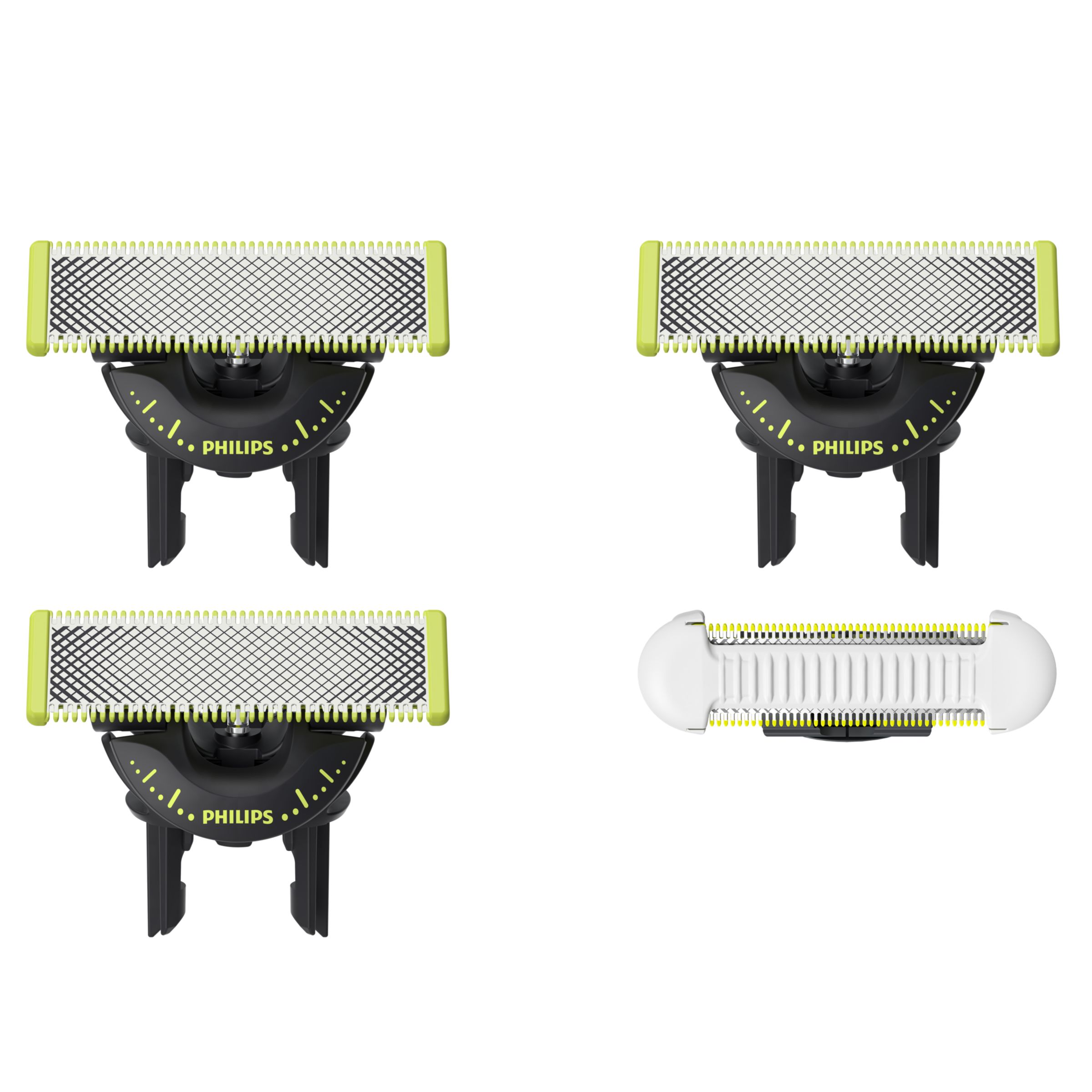 Levně Philips OneBlade - Kombinovaná Sada: 3x360 + 1x Břit SkinProtect - QP949/50