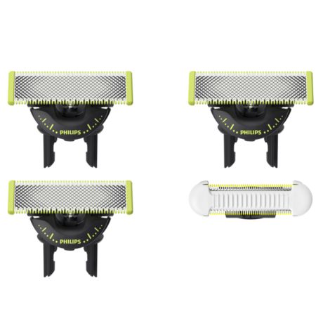 QP949/50 OneBlade Paquete combinado: 3 cuchillas 360 + 1 SkinProtect