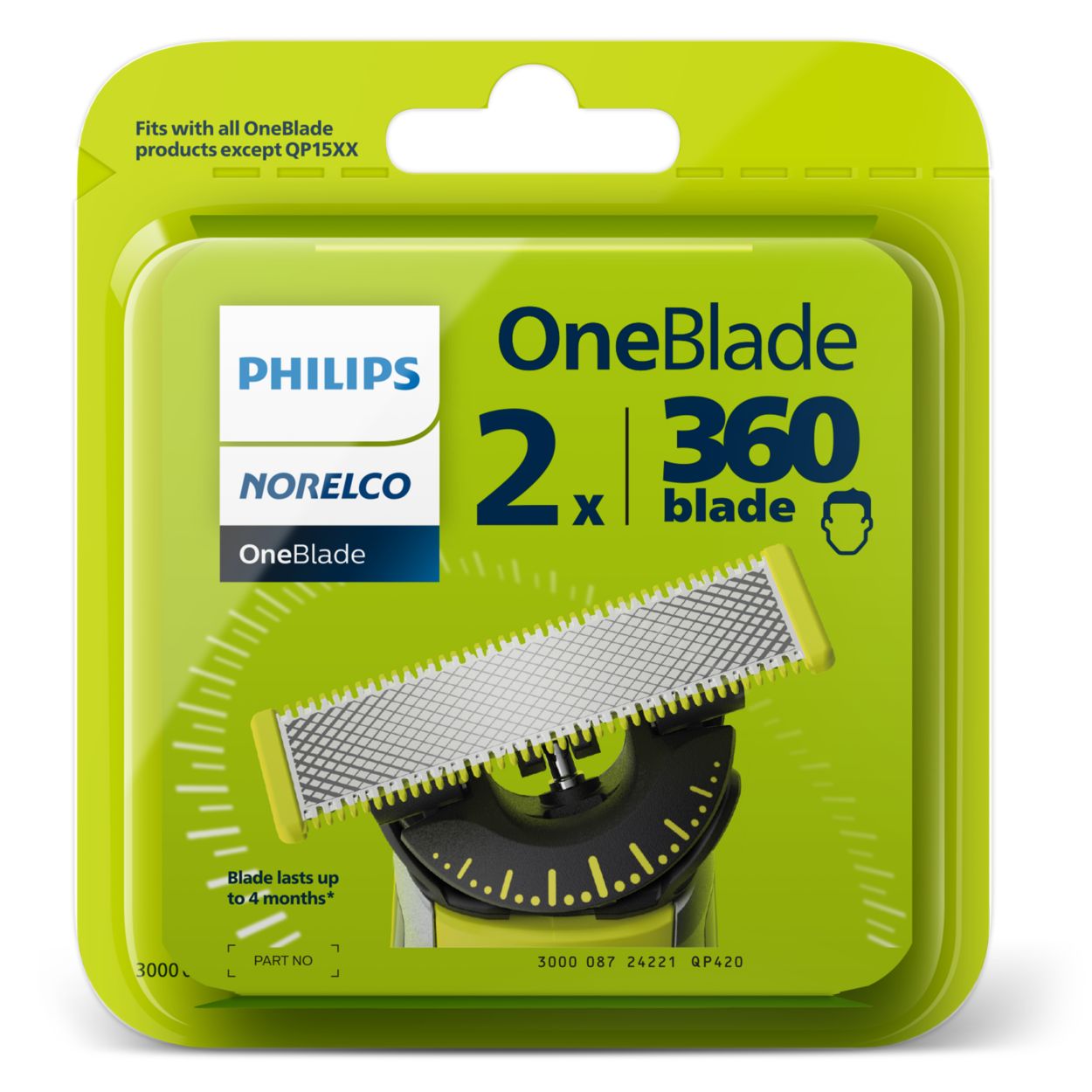 Philips OneBlade F&B 1x Original blade, 1x 360 blade