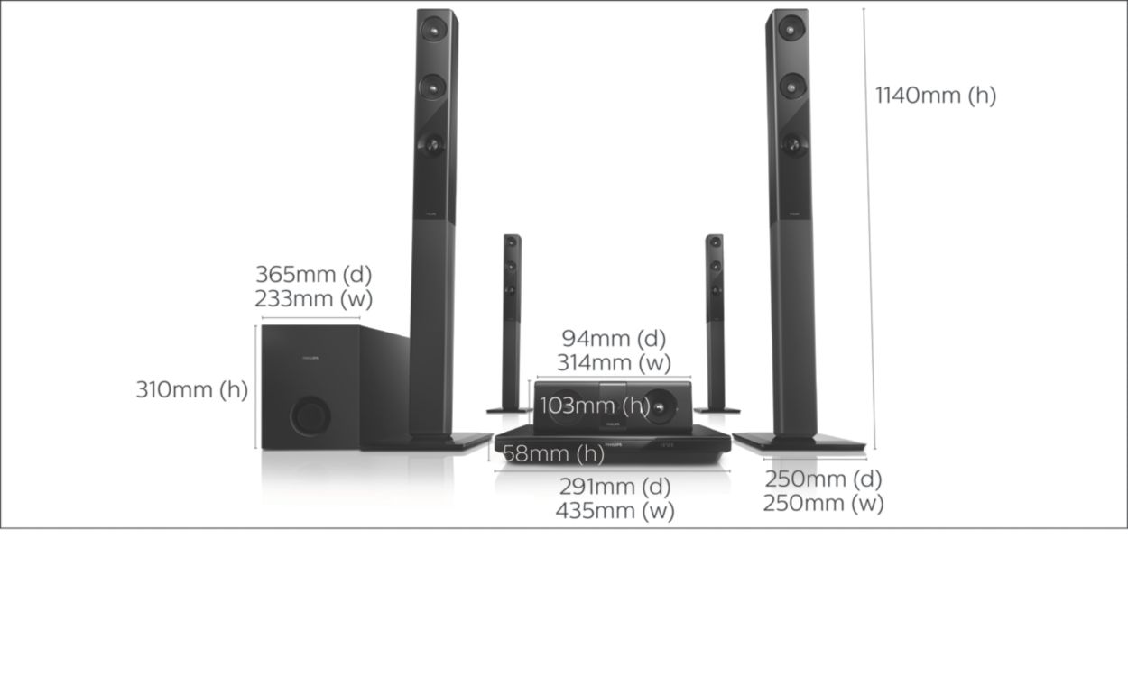 5.1 3D Blu ray Home theater HTB3580 98 Philips