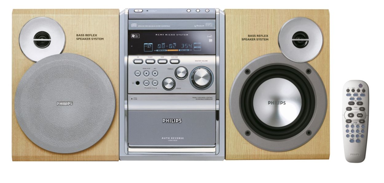 Philips MCM2320/12 - Mini Cadena de música (con Sistema de Reflejo de  Bajos, Potencia de 30