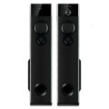 Multimedia tower speakers with wireless microphone