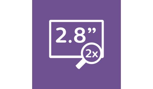 Pantalla de alta resolución de 7,2 cm (2,8 in) con visión nocturna