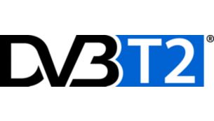 Integrated DVB-T2 tuner for HD reception without set top box