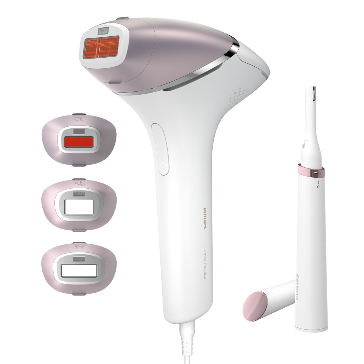 Philips Lumea Depiladora Luz Pulsada IPL Serie 8000 con Tecnología SenseIQ,  4 accesorios para el cuerpo, la cara, la zona del bikini y las axilas, con  cable (modelo BRI948/00) : : Belleza