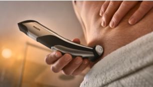 Ergonomisk greb for bedre kontrol over trimning af kropshår