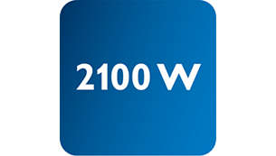 Potência até 2100 W permitindo uma saída de vapor elevada e contínua.