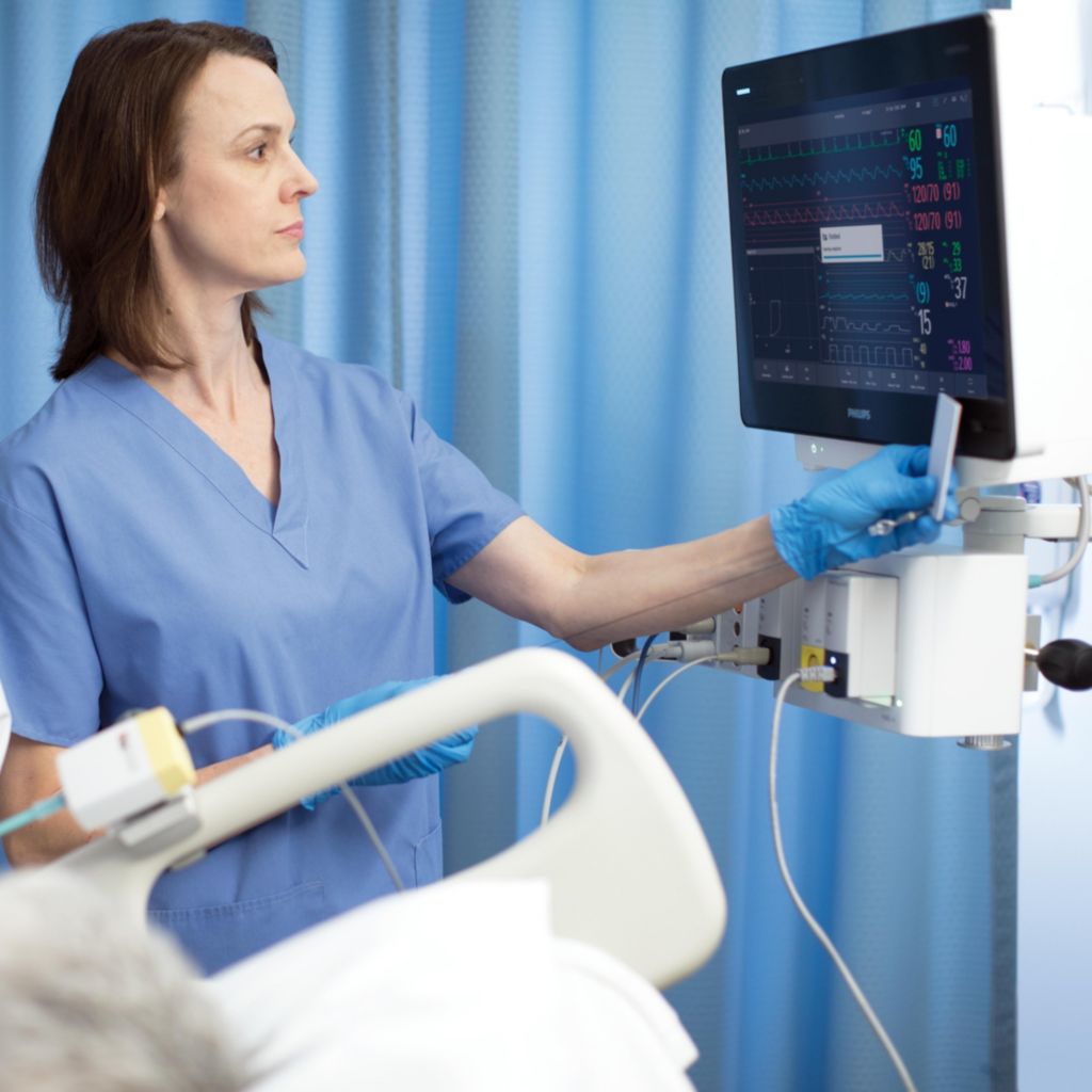 Doctor looking at screen