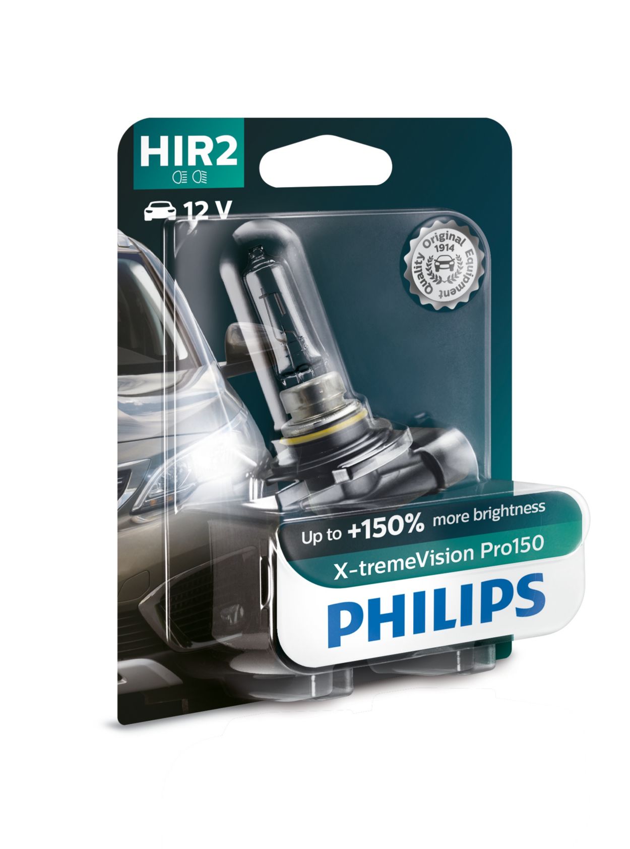 Philips H7 X-TremeVision Pro150 Headlight Halogen Headlight  Bulb 12972XVPS2 12V 55W Up to 150% More Brightness