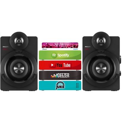 Speel al uw muziek luid en duidelijk af