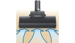 Turbo Brush nozzle for more thorough cleaning of your carpet