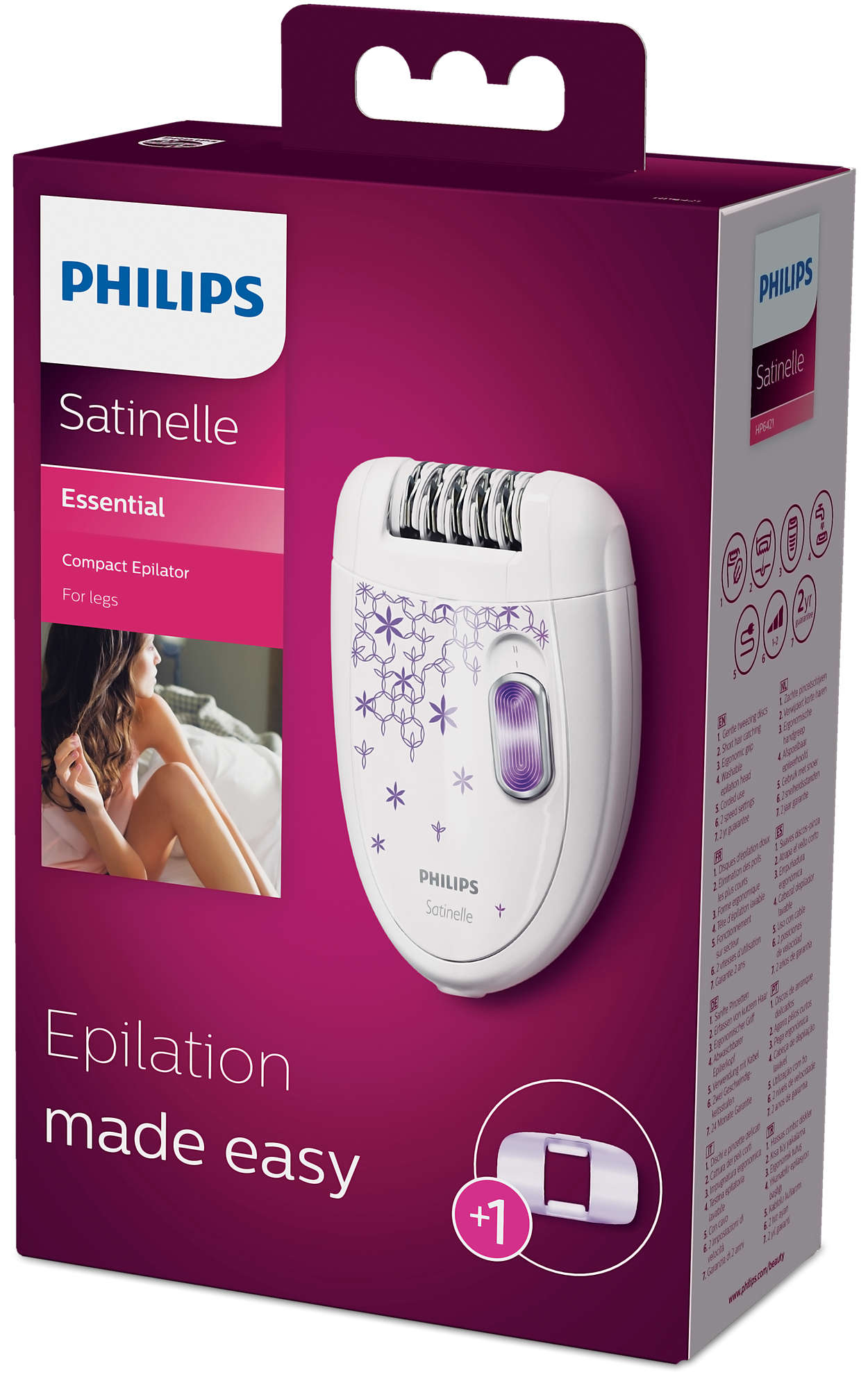 Tightly airport saint Satinelle Essential Epilator compact HP6421/00 | Philips