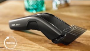90 Minutes of Cordless Use or Unlimited Corded Power