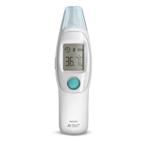 Measures and records your child’s temperature