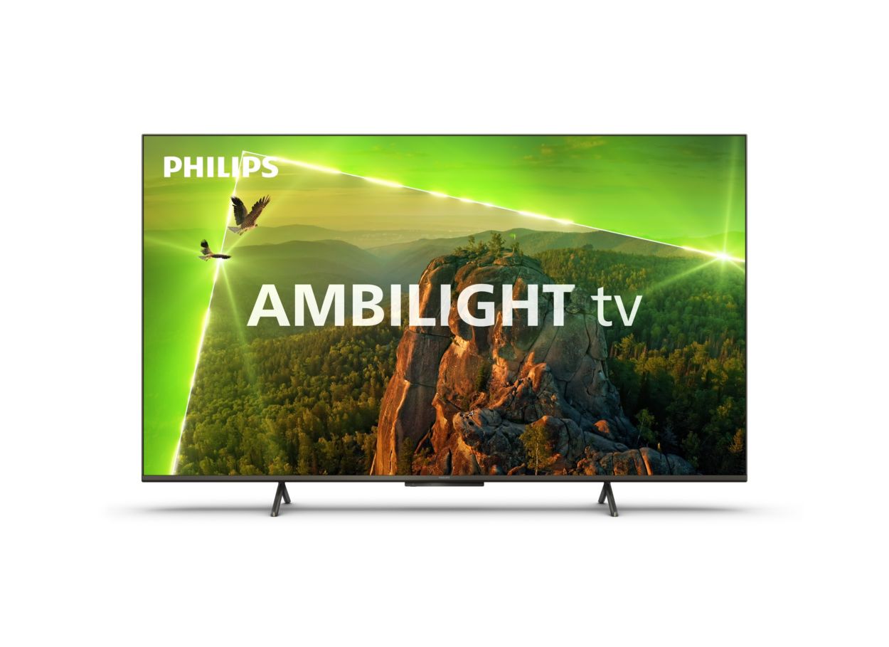 Philips 4K Ultra HD Ambilight TV, PUS8818, 50 Pulgadas, UHD 4K TV, 60Hz, P5  Picture Engine, HDR10+, Smart TV, Dolby Atmos, Altavoces 20  W, Soporte, Prime, Netflix, , Asistente de Google, Alexa